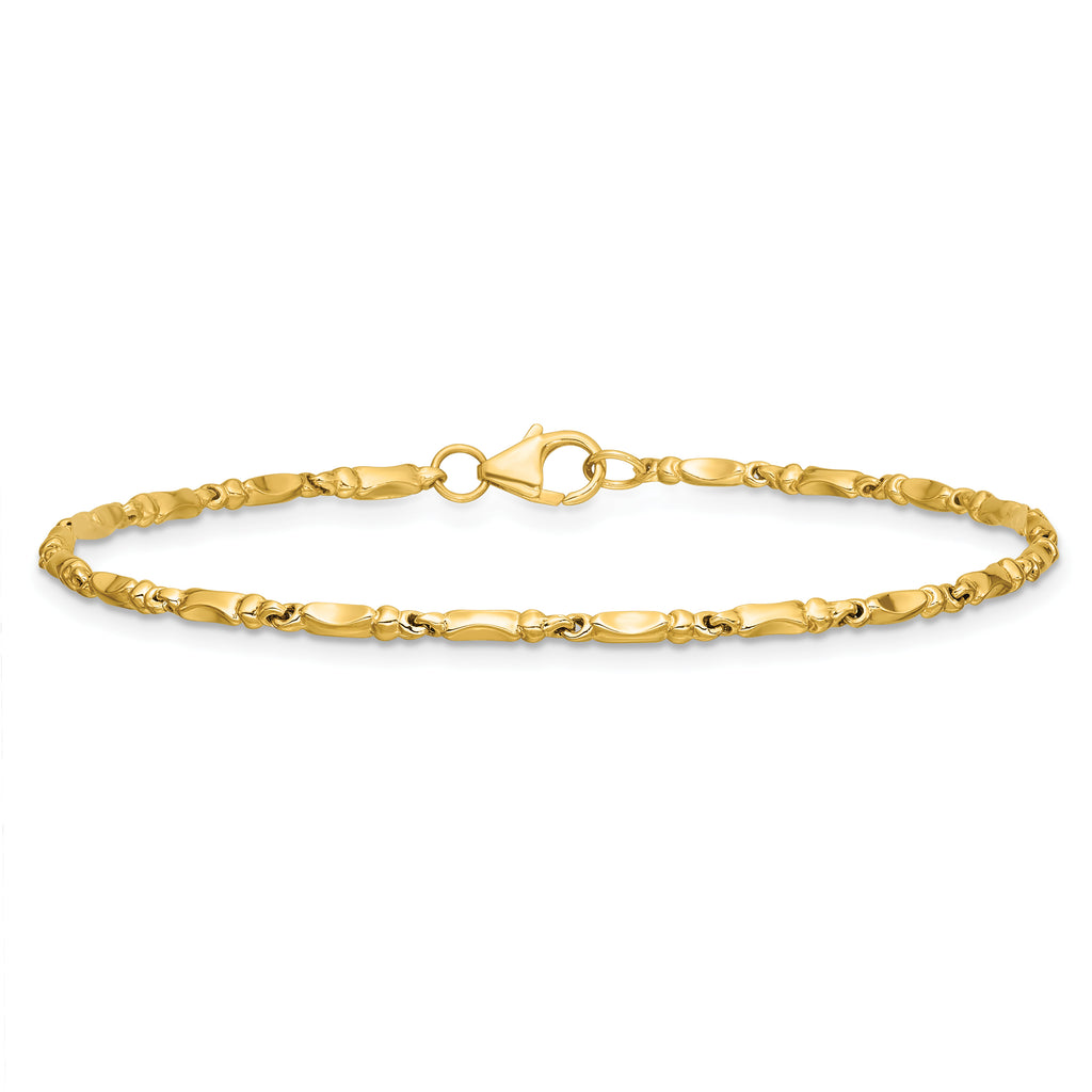 10K Yellow Gold Polished Bracelet, 7 in