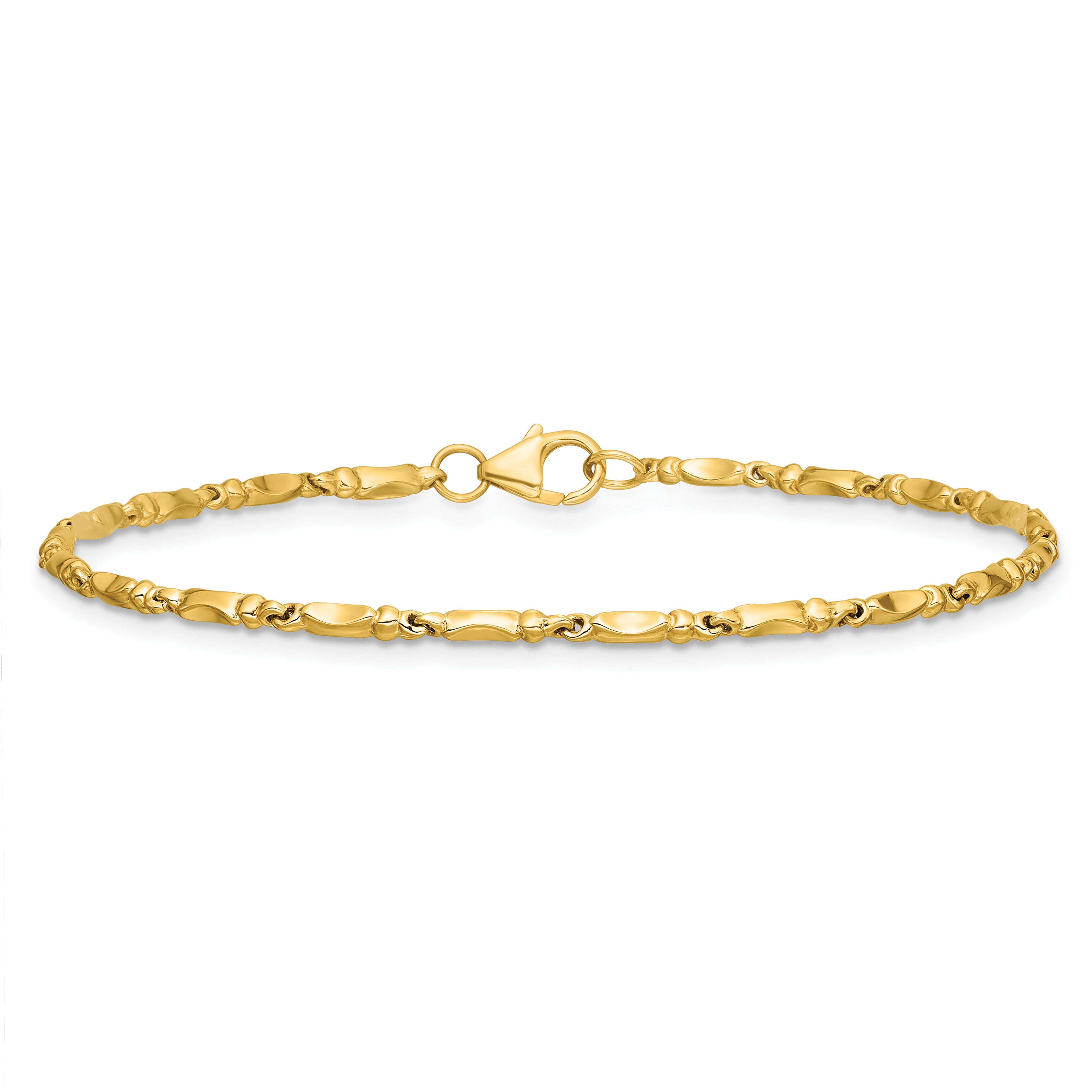 10K Yellow Gold Polished Bracelet, 7 in