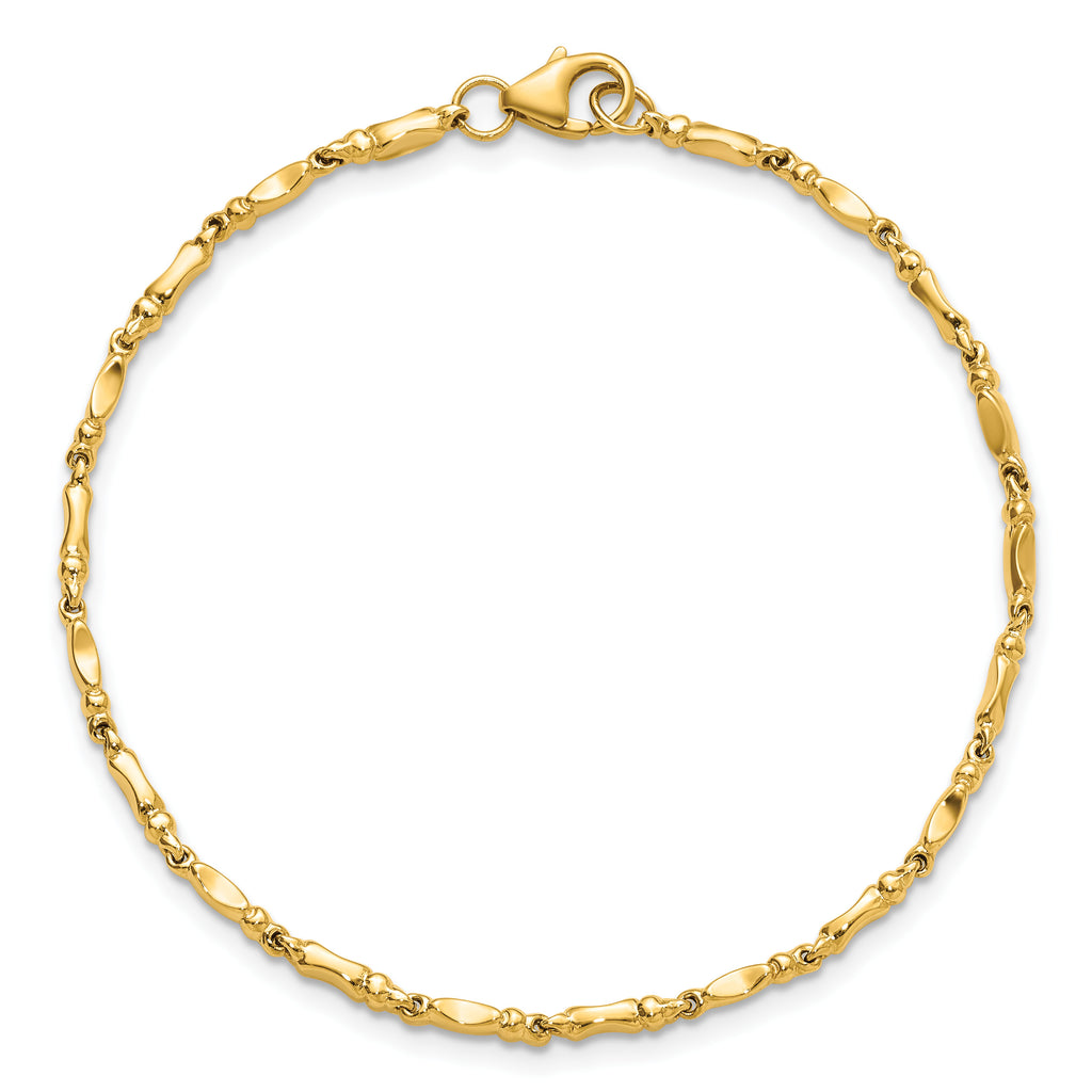 10K Yellow Gold Polished Bracelet, 7 in