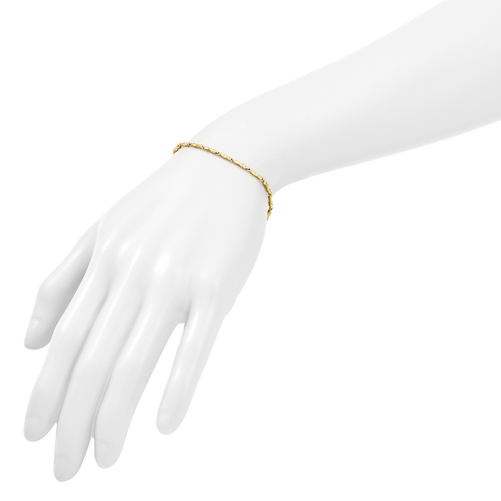 10K Yellow Gold Polished Bracelet, 7 in