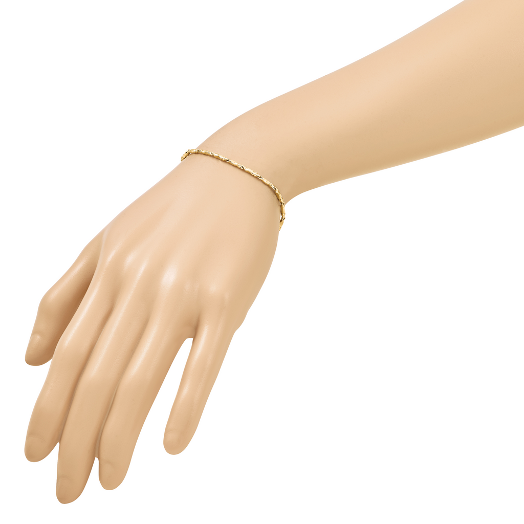 10K Yellow Gold Polished Bracelet, 7 in