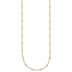10K Yellow Gold Beaded Ball Ball Chain Necklace, 17.5 in