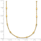 10K Yellow Gold Beaded Ball Ball Chain Necklace, 17.5 in