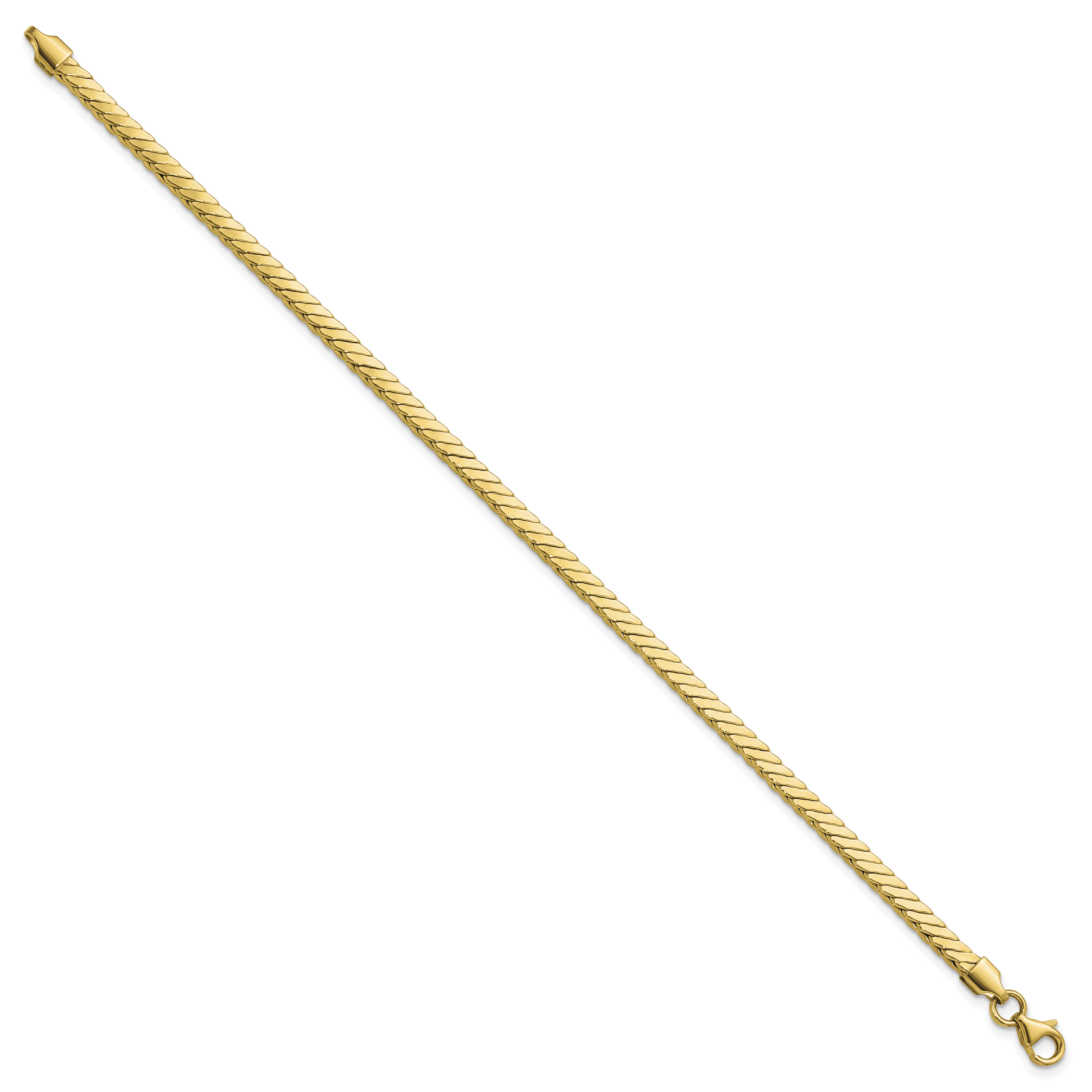 10K Yellow Gold Polished Bracelet, 7.5 in Secondary image