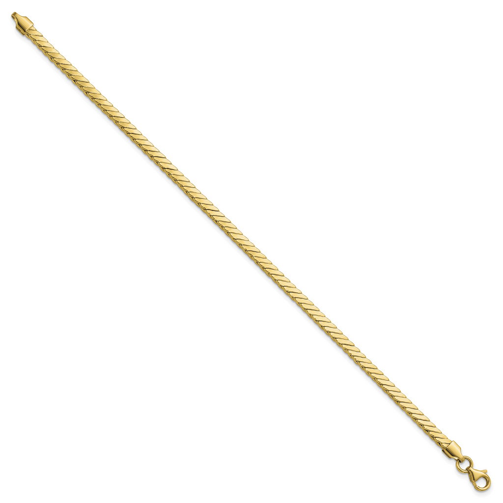 10K Yellow Gold Polished Bracelet, 7.5 in