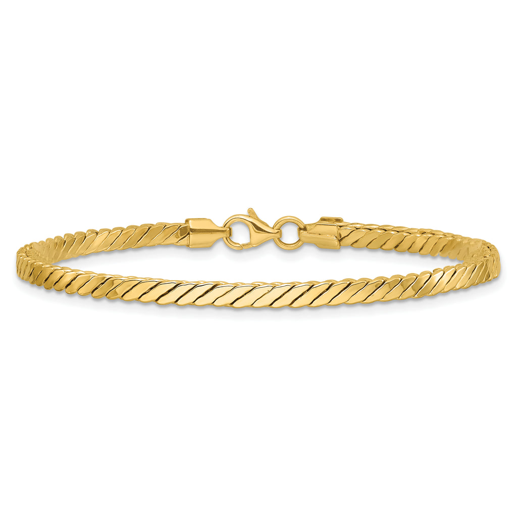 10K Yellow Gold Polished Bracelet, 7.5 in
