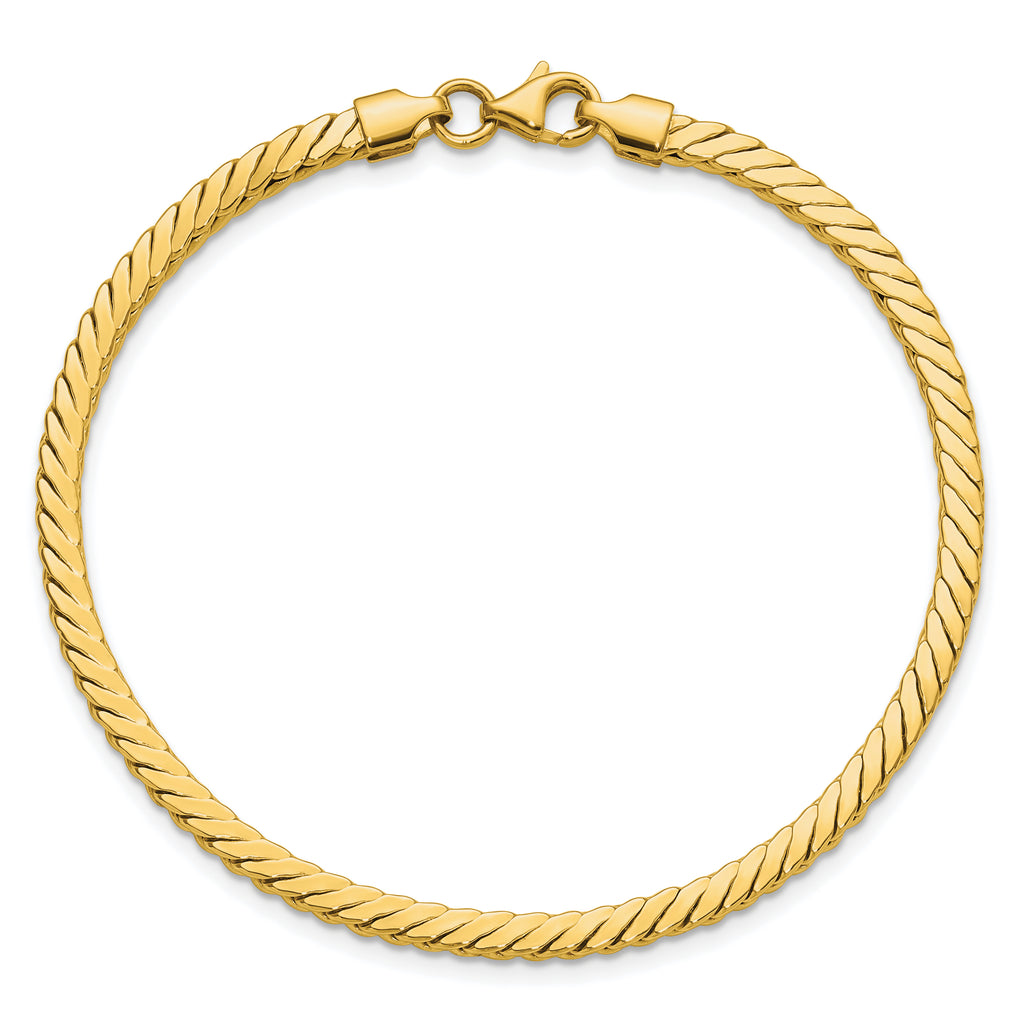 10K Yellow Gold Polished Bracelet, 7.5 in