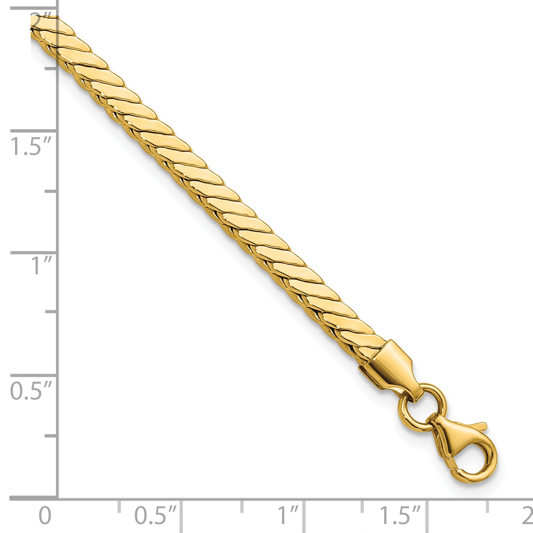 10K Yellow Gold Polished Bracelet, 7.5 in