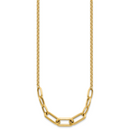 10K Yellow Gold Rolo Chain Necklace, 18 in