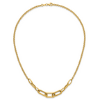 10K Yellow Gold Rolo Chain Necklace, 18 in
