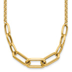 10K Yellow Gold Rolo Chain Necklace, 18 in