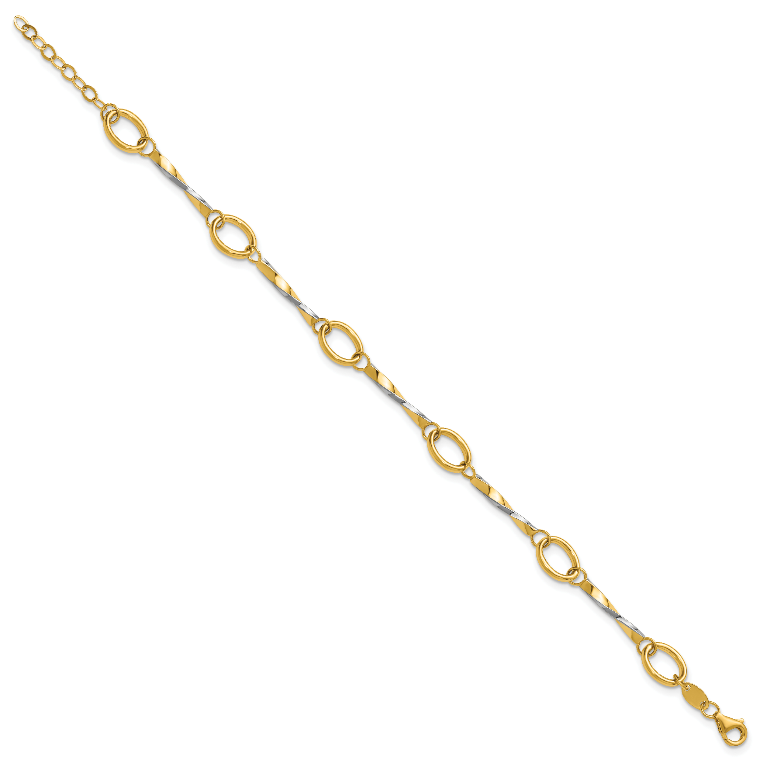 10K Yellow Gold Polished Bracelet, 7.5 in
