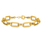 10K Yellow Gold Textured Link Bracelet, 7.5 in