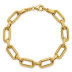 10K Yellow Gold Textured Link Bracelet, 7.5 in