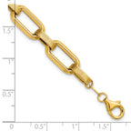 10K Yellow Gold Textured Link Bracelet, 7.5 in