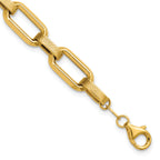 10K Yellow Gold Textured Link Bracelet, 7.5 in