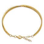10K Yellow Gold Beaded Bangle Bracelet