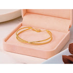 10K Yellow Gold Beaded Bangle Bracelet