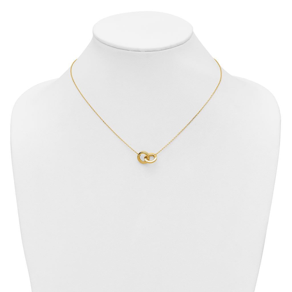 10K Yellow Gold Cable Chain Necklace, 17 in