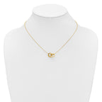 10K Yellow Gold Cable Chain Necklace, 17 in
