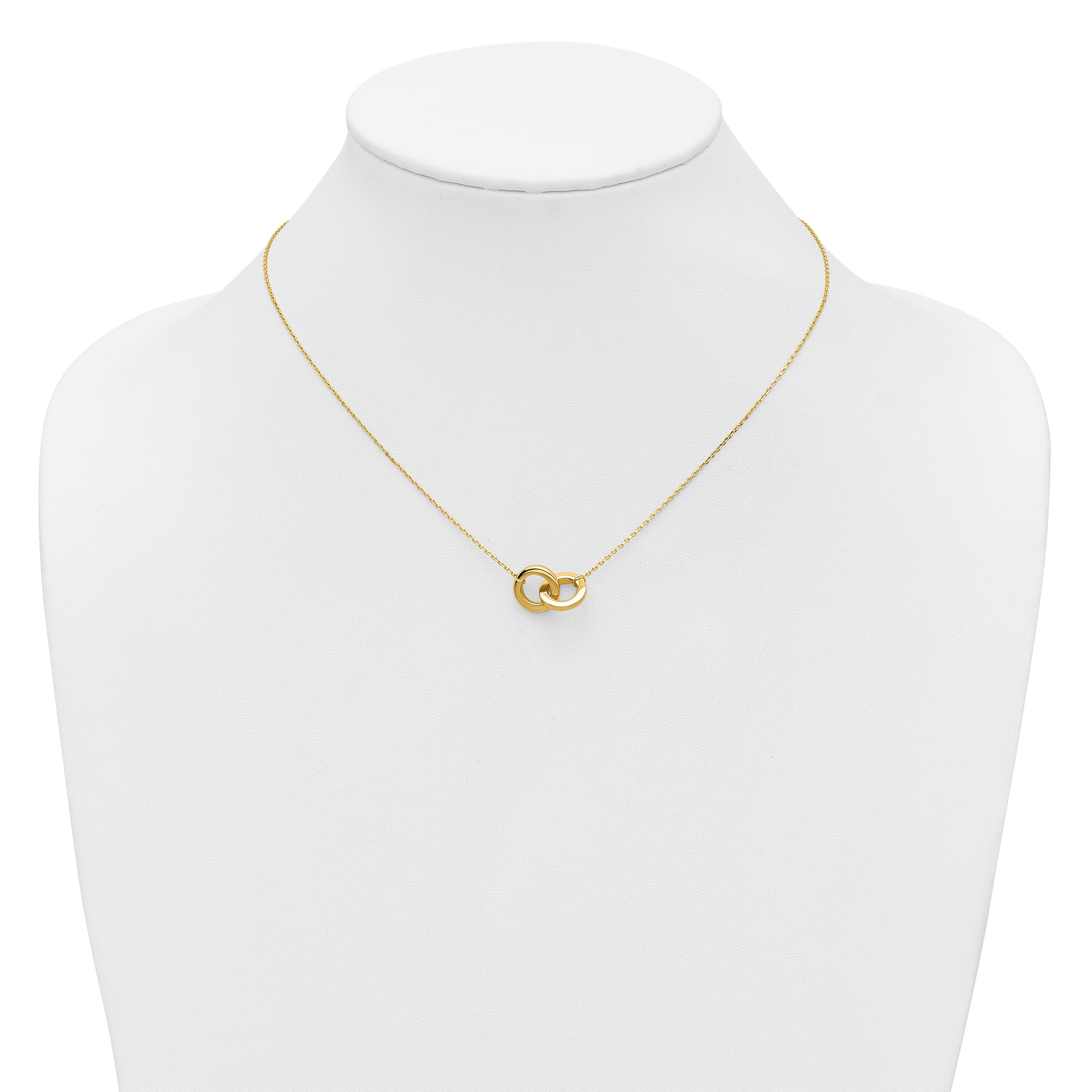 10K Yellow Gold Cable Chain Necklace, 17 in