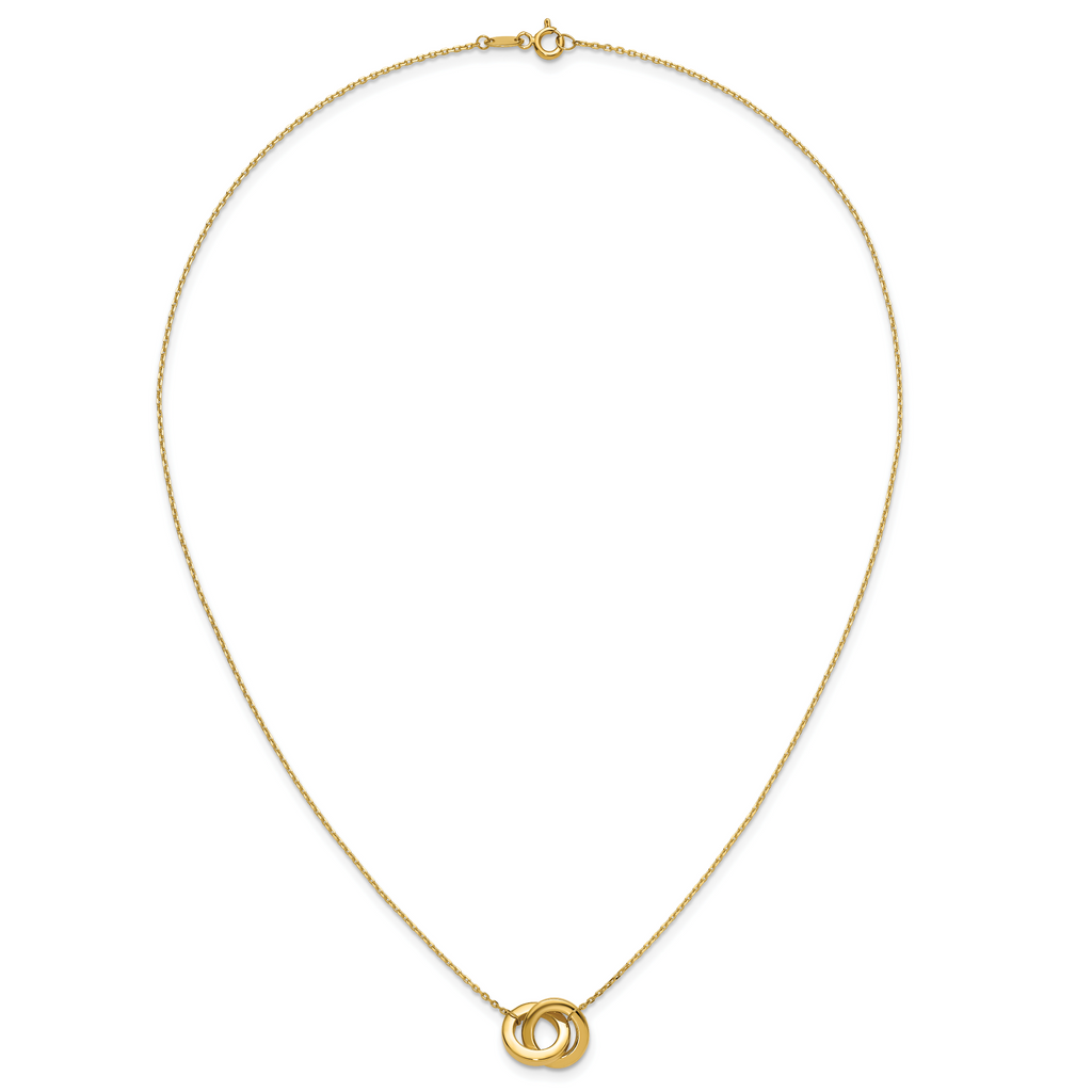 10K Yellow Gold Cable Chain Necklace, 17 in