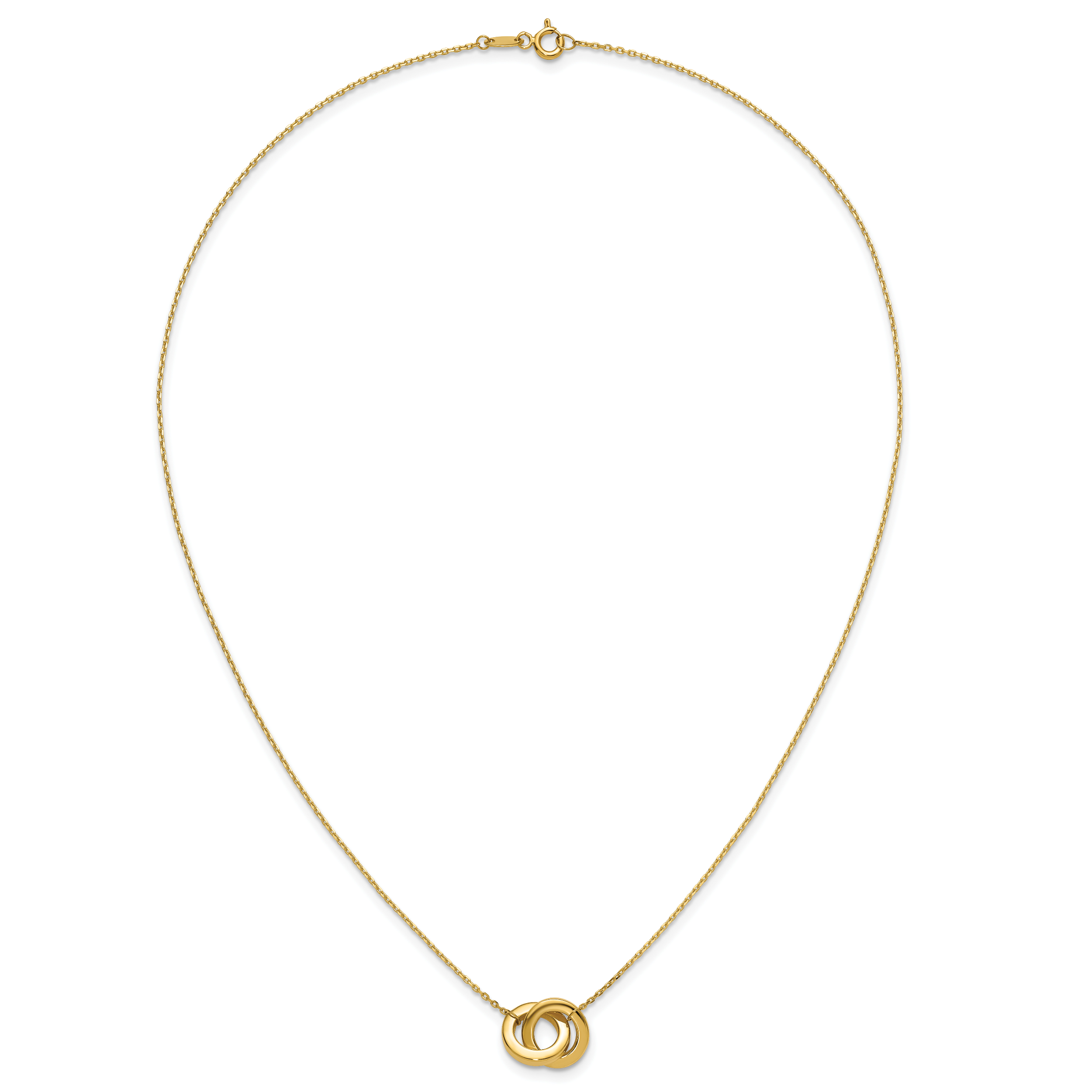 10K Yellow Gold Cable Chain Necklace, 17 in