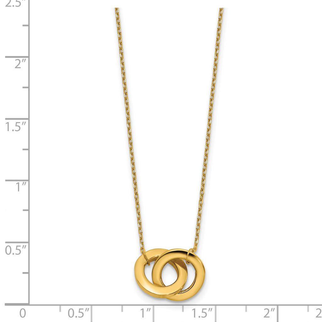 10K Yellow Gold Cable Chain Necklace, 17 in