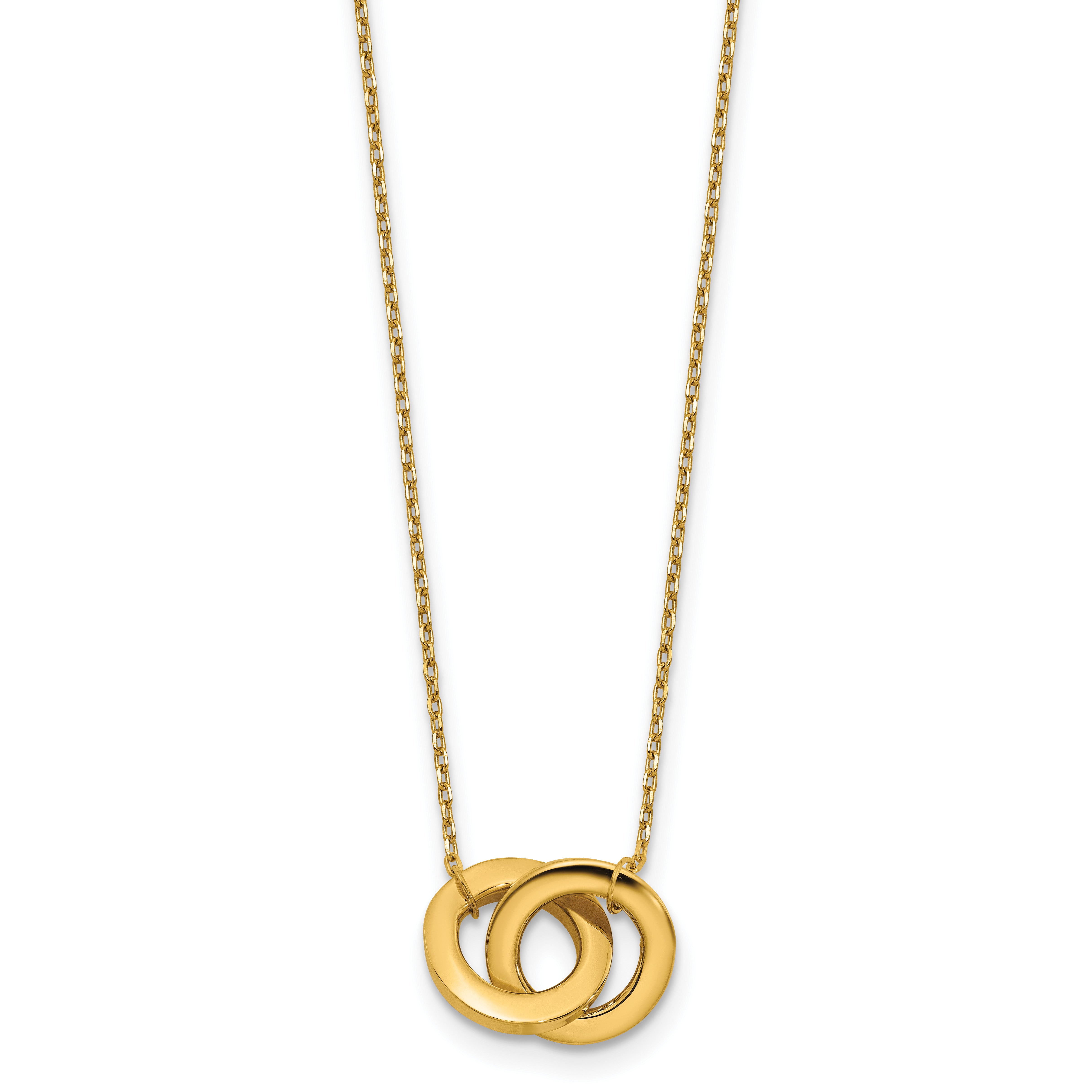 10K Yellow Gold Cable Chain Necklace, 17 in Main image