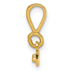 10ky Casted Large Diamond Cut Top Charm