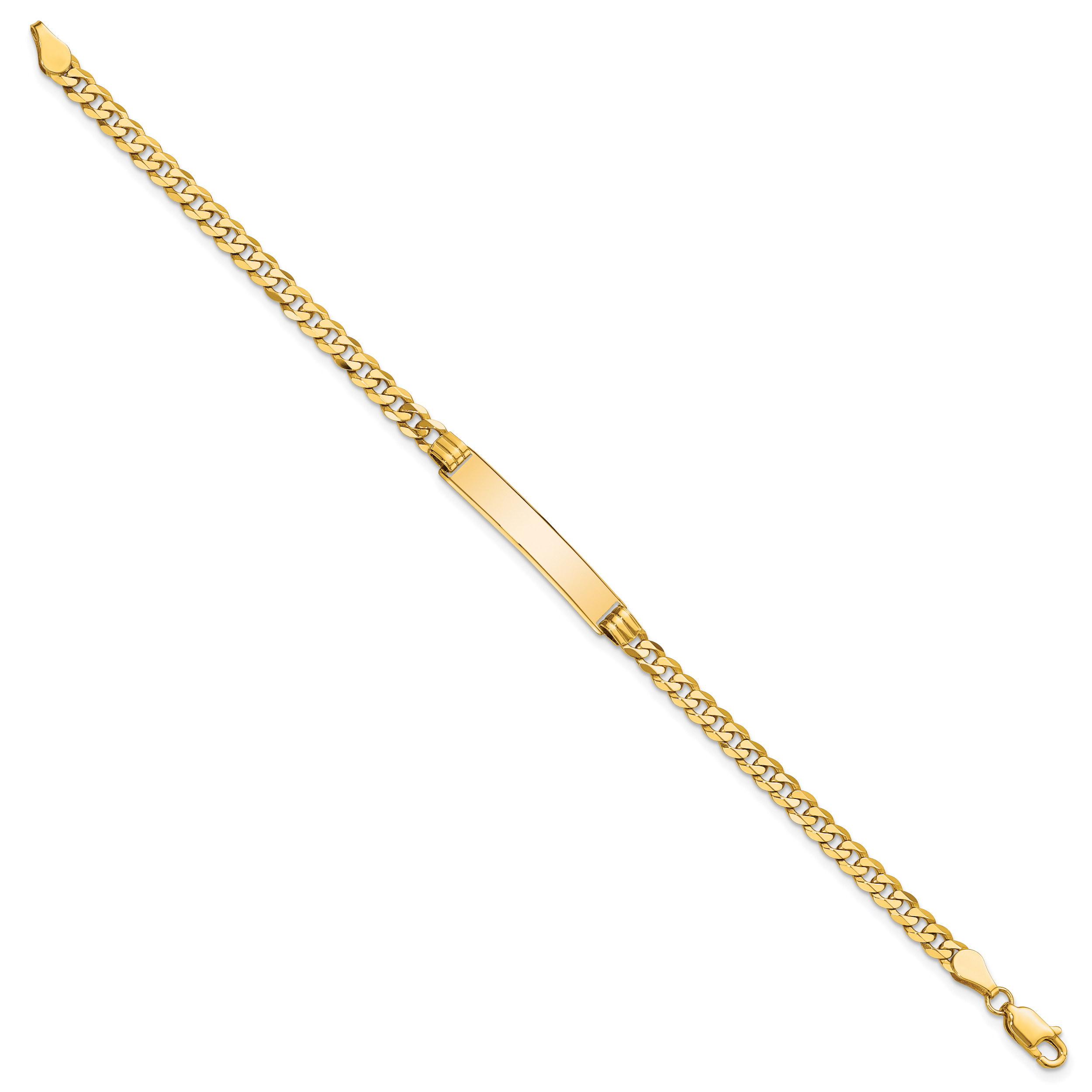 10k Flat Curb Link ID Bracelet Secondary image