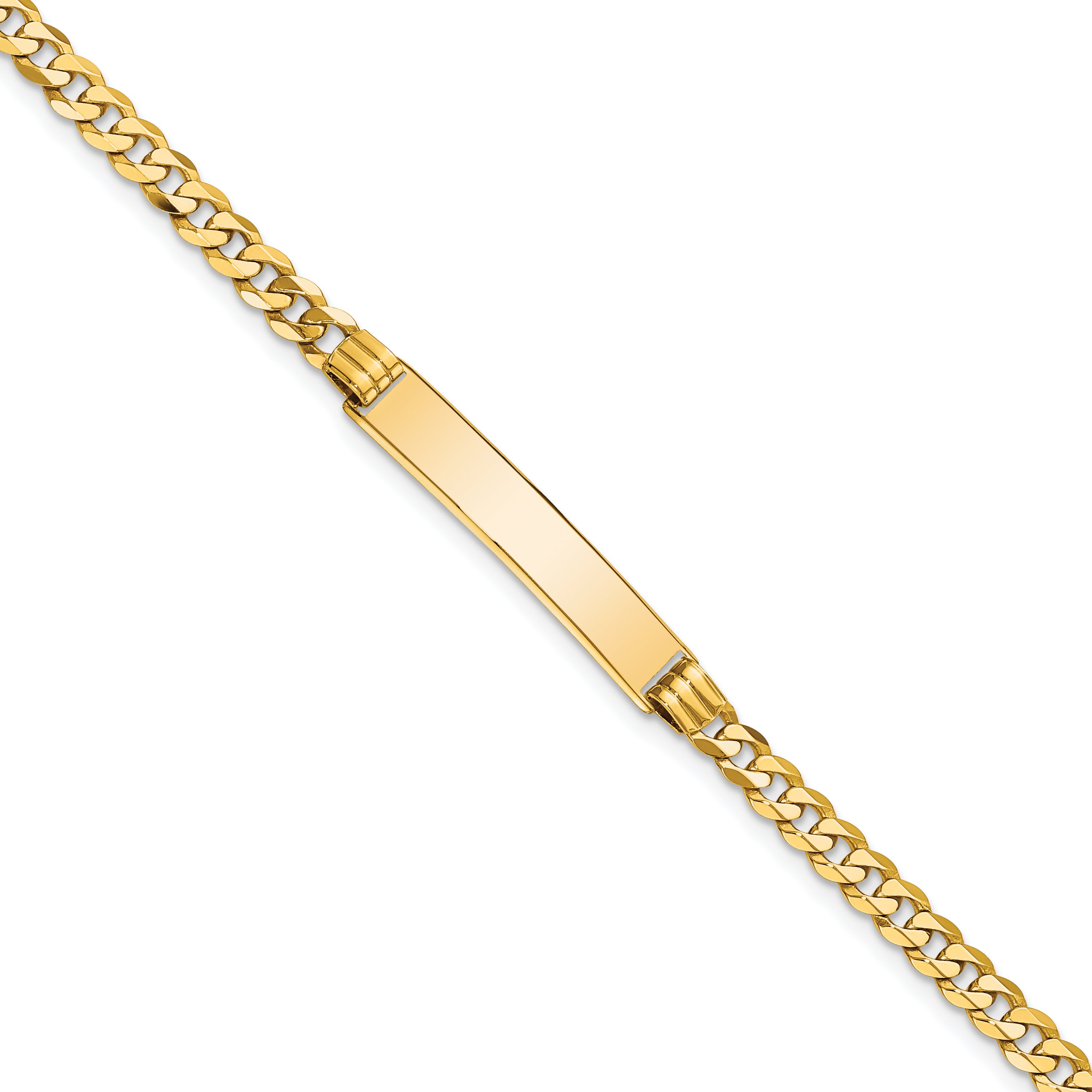 10k Flat Curb Link ID Bracelet Main image