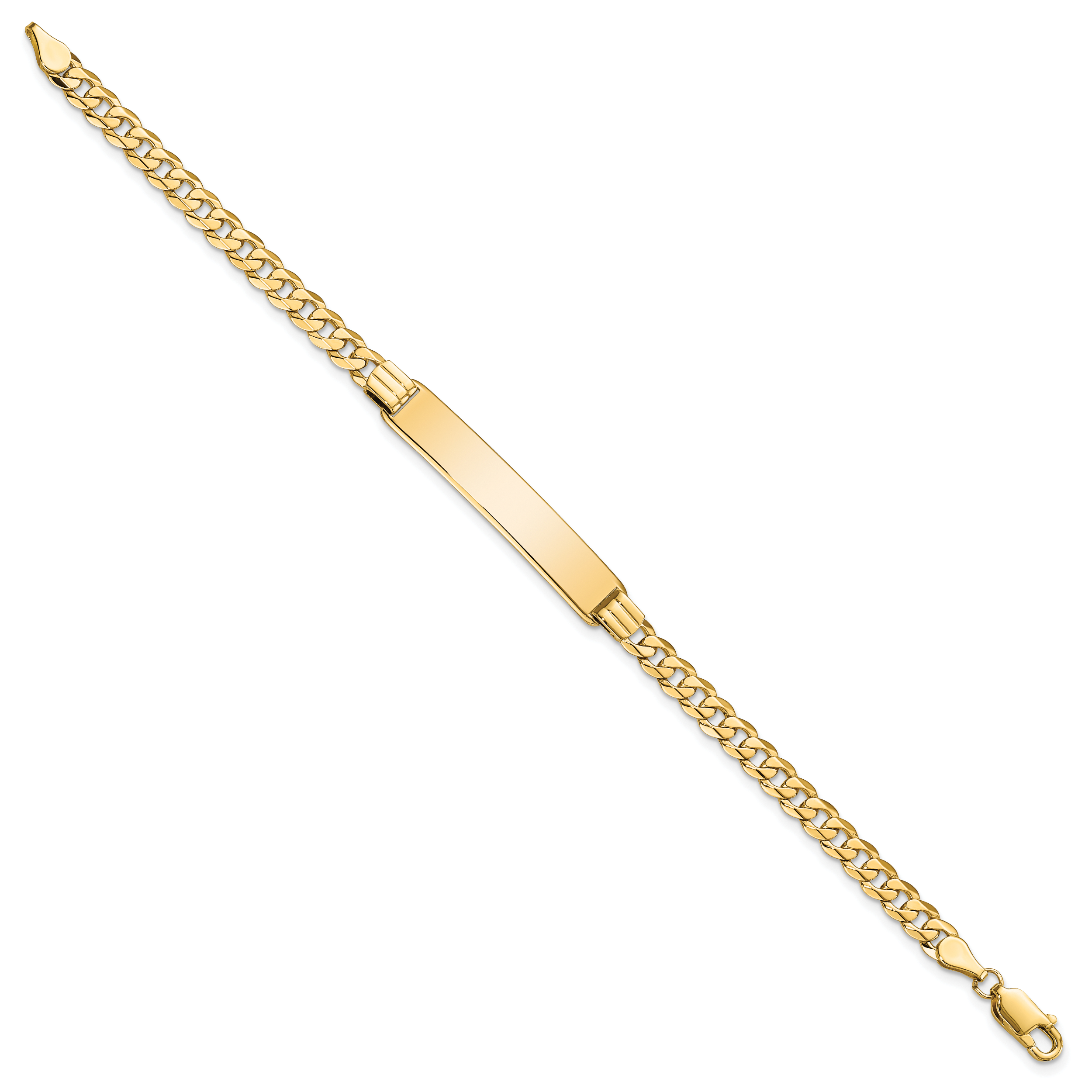 10k Flat Curb Link ID Bracelet Secondary image