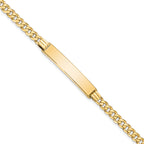 10k Flat Curb Link ID Bracelet