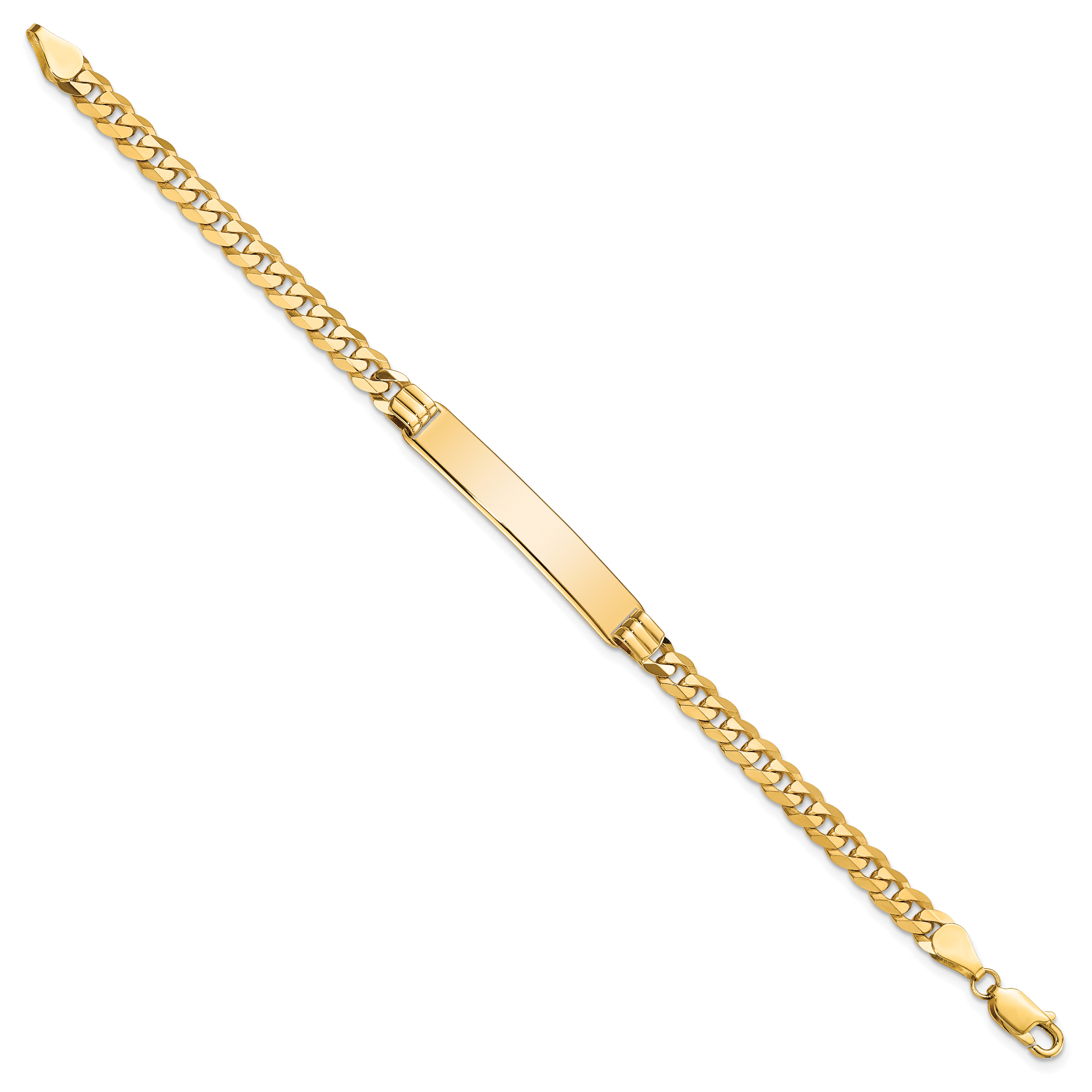 10k Flat Curb Link ID Bracelet Secondary image