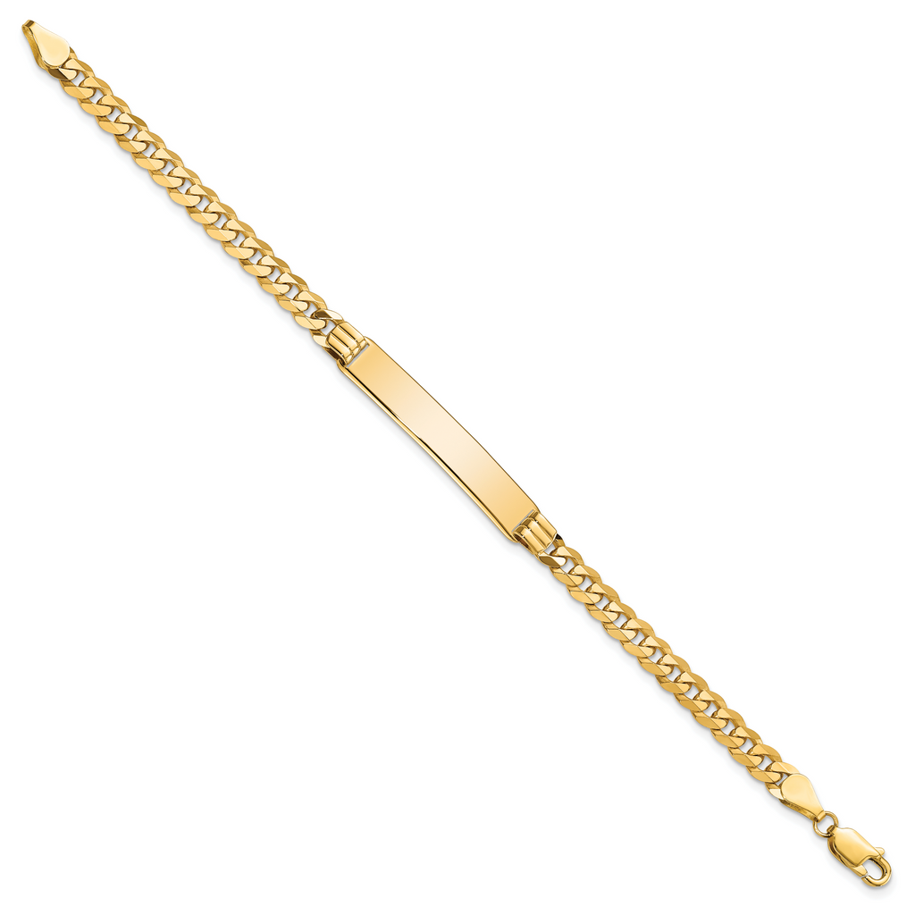 10k Flat Curb Link ID Bracelet