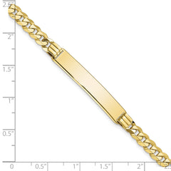 10k Flat Curb Link ID Bracelet