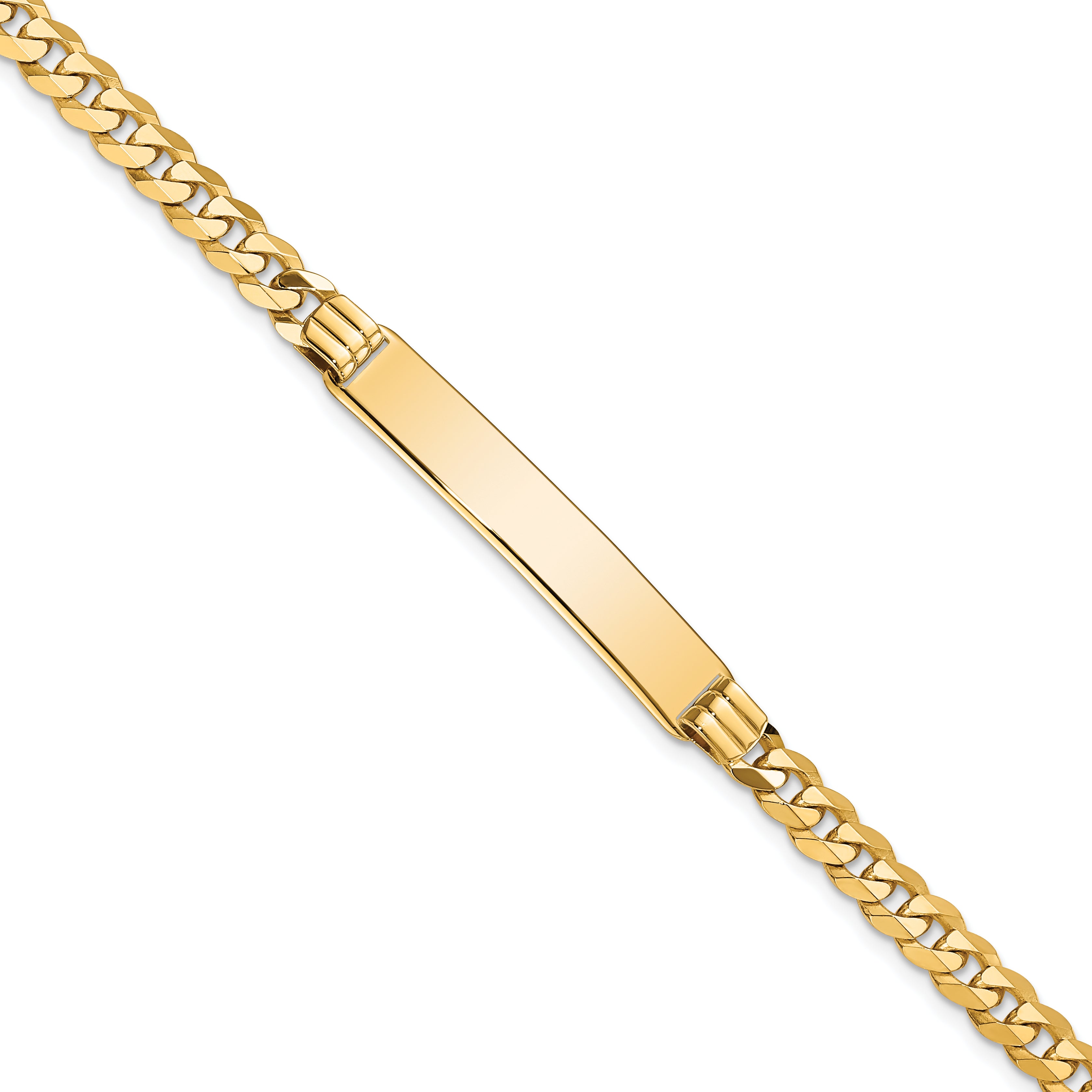 10k Flat Curb Link ID Bracelet Main image