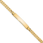 10k Flat Curb Link ID Bracelet