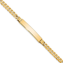 10k Flat Curb Link ID Bracelet