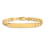 10k Polished Solid Chain/Solid Plate Curb Link 38x7mm Plate 7 inch ID Bracelet
