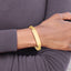 10k Polished Solid Chain/Solid Plate Curb Link 37x9mm Plate 7 inch ID Bracelet