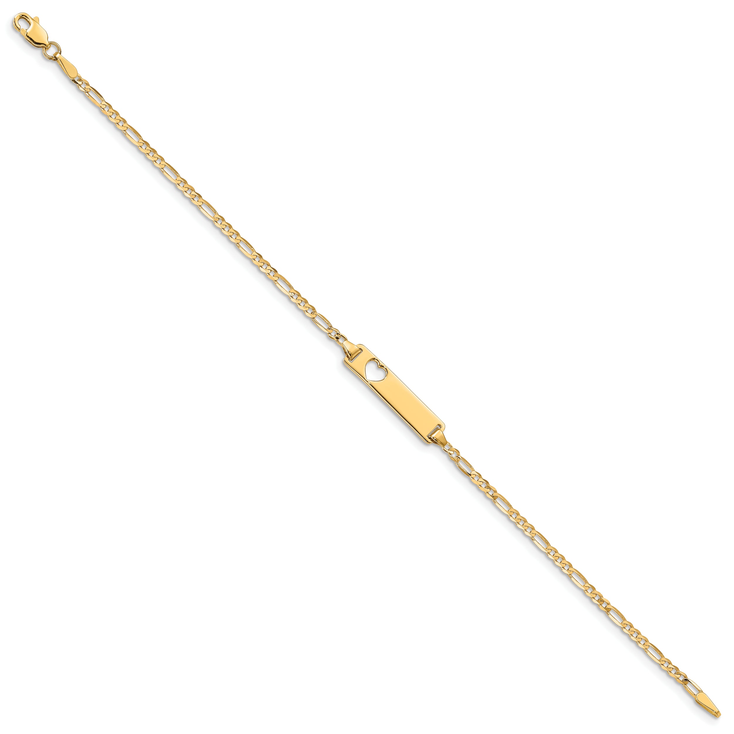 10k Figaro Link ID Bracelet