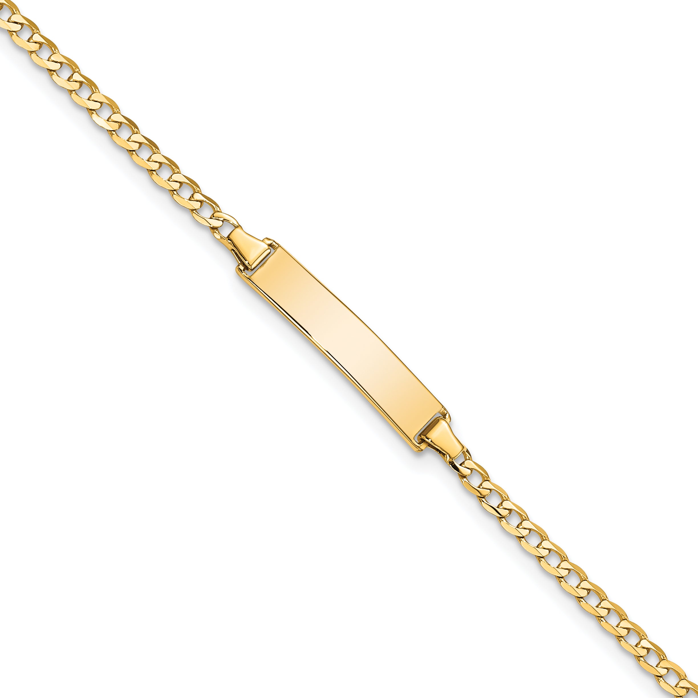 10k Flat Curb Link ID Bracelet Secondary image