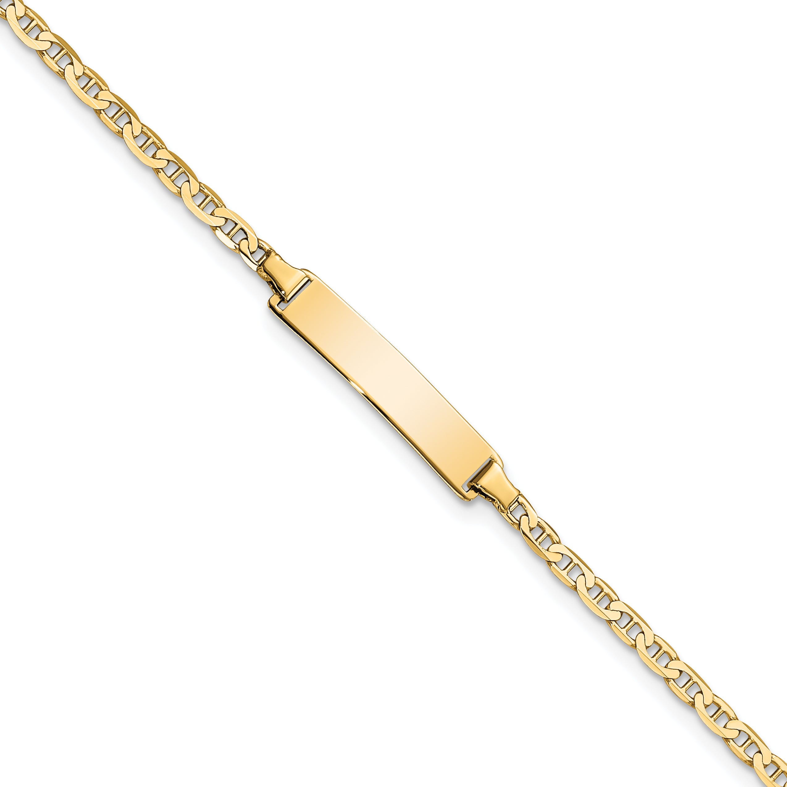 10k Flat Anchor Link ID Bracelet Main image