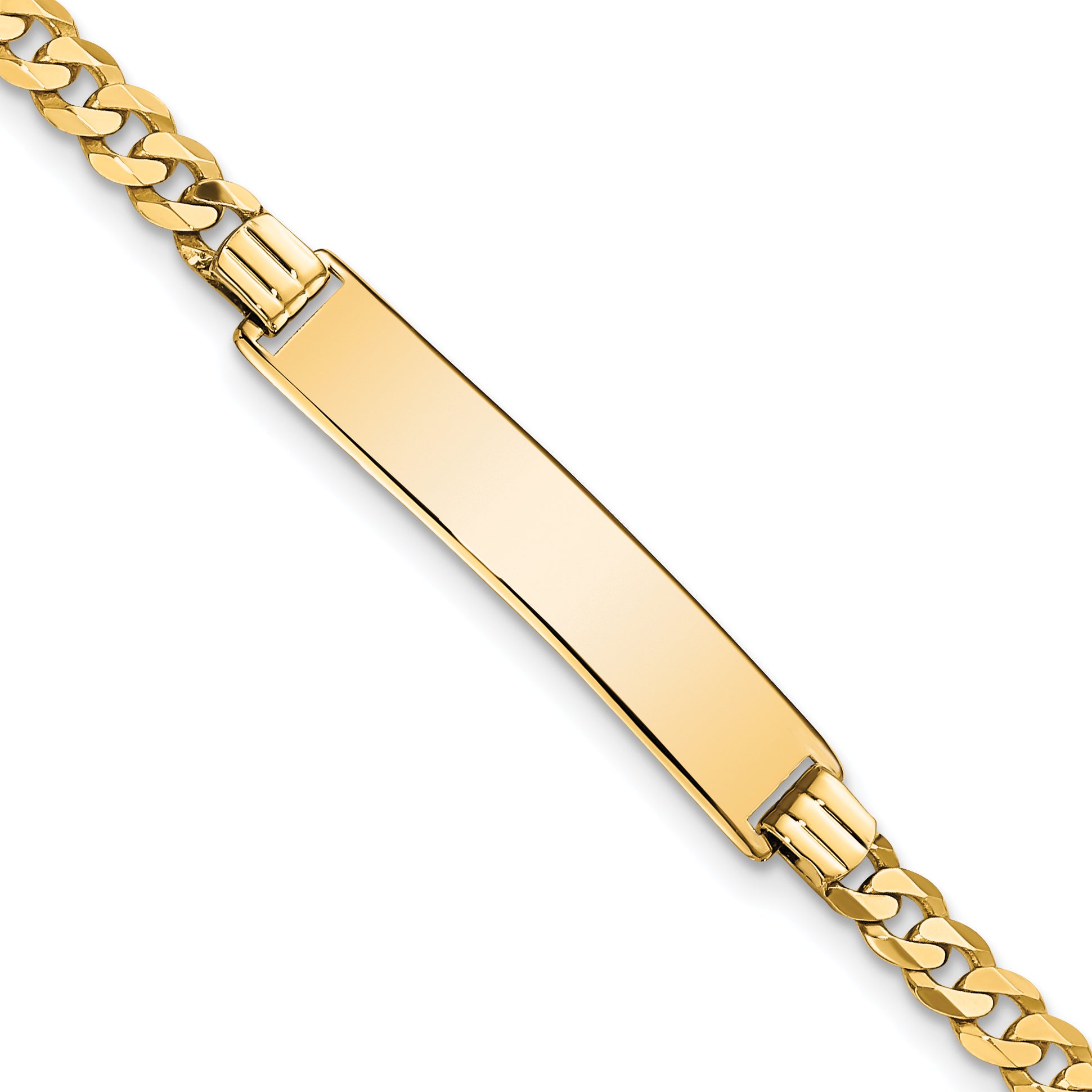 10k Flat Curb Link ID Bracelet Main image