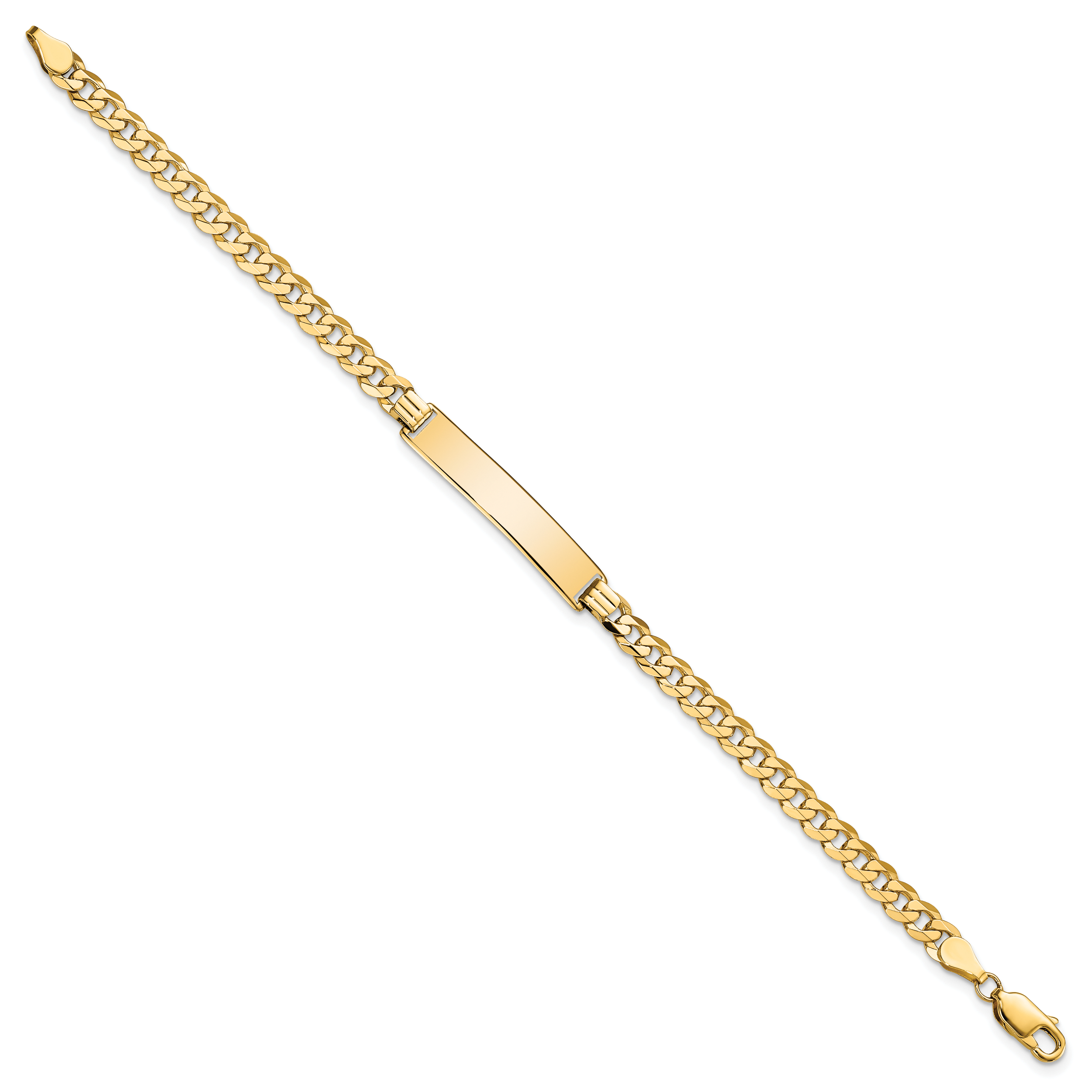 10k Flat Curb Link ID Bracelet Secondary image
