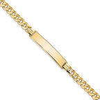 10k Flat Curb Link ID Bracelet