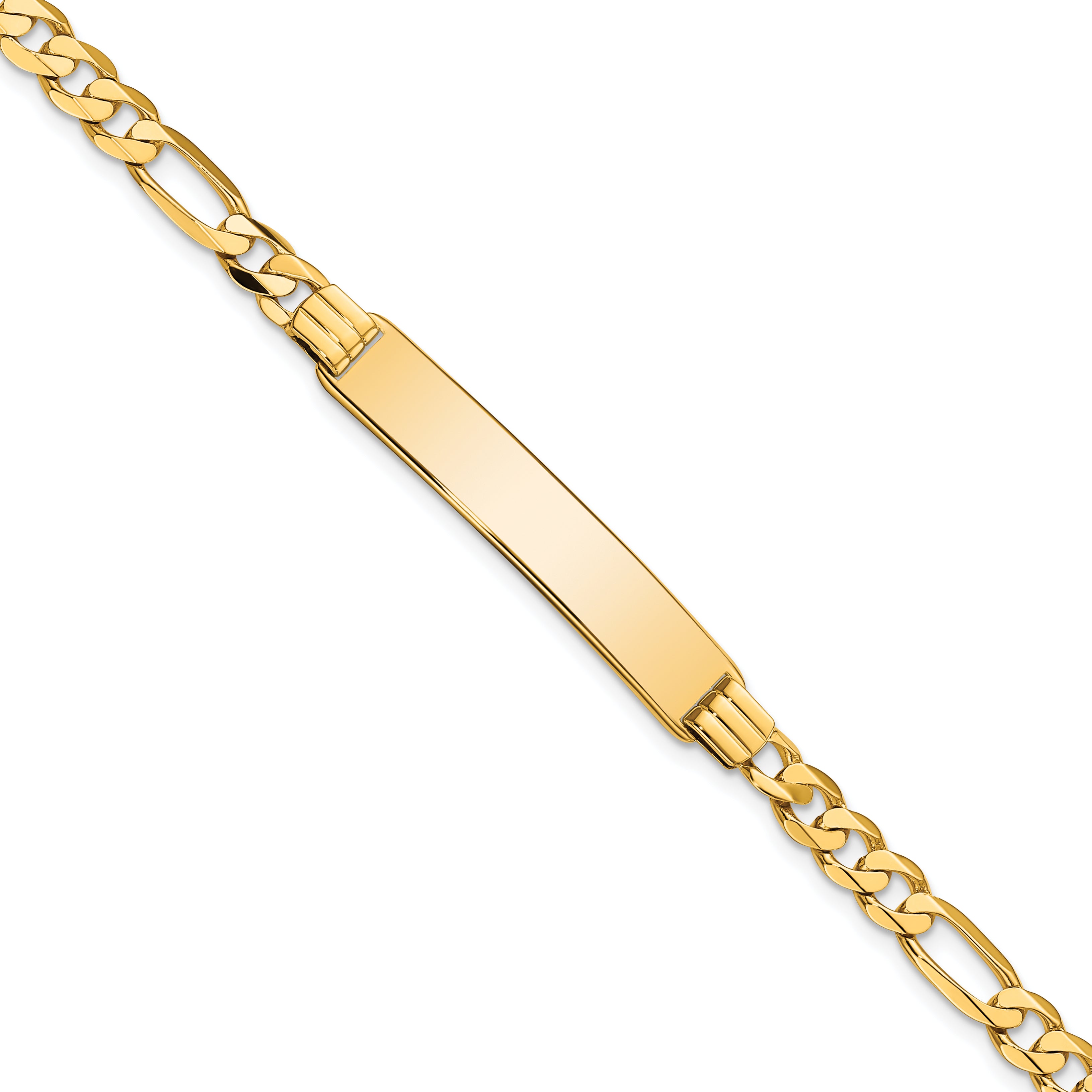 10k Figaro Link ID Bracelet Main image