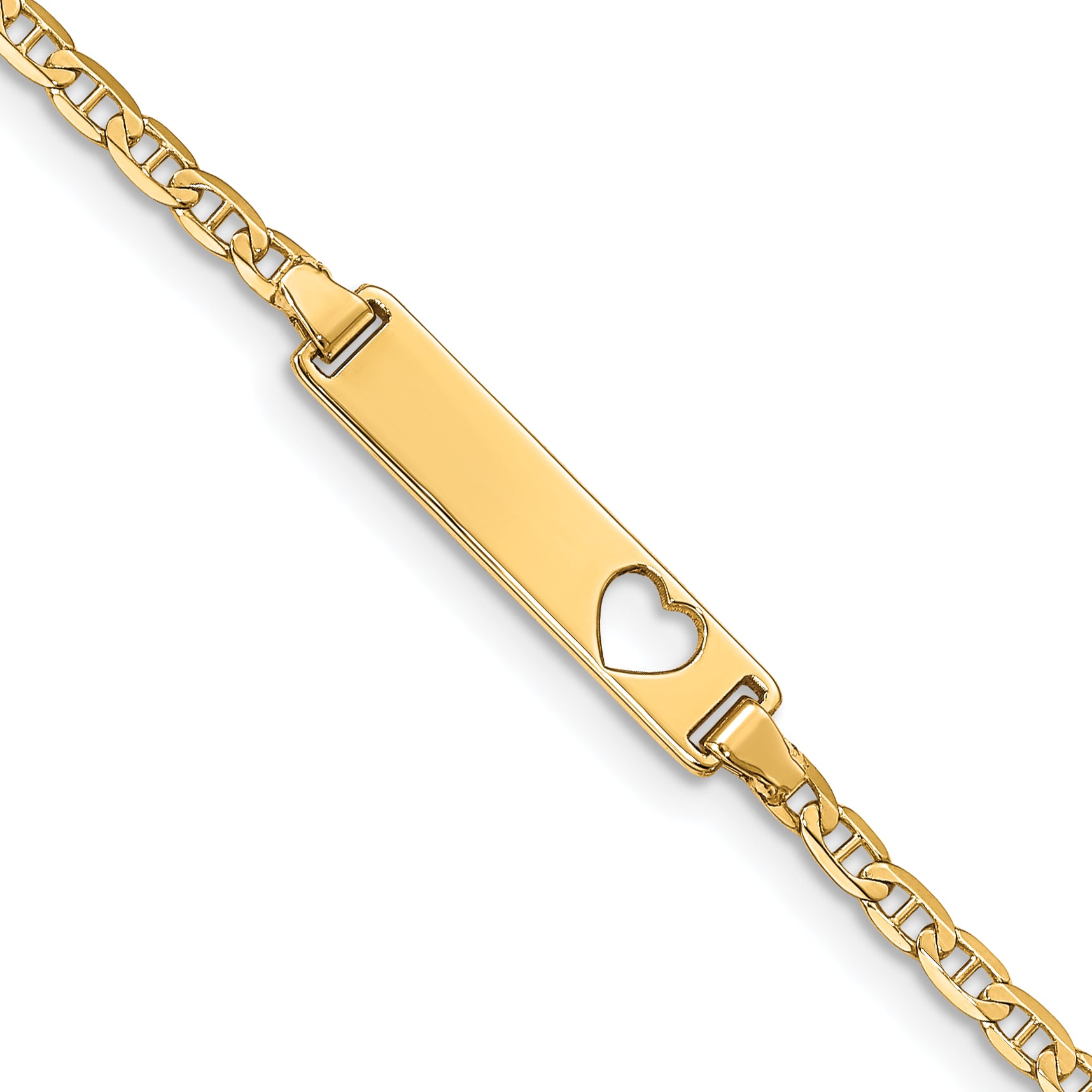 10k Flat Anchor Link ID Bracelet Main image